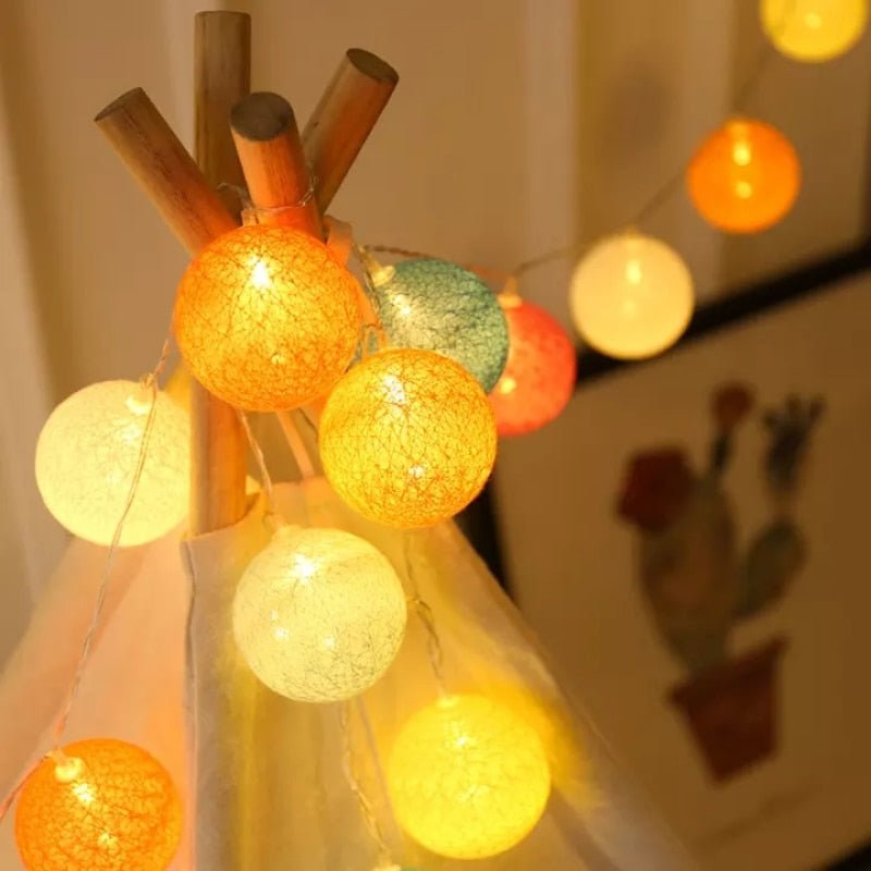 Hjemix | LED Bomull Ball Garnlykt