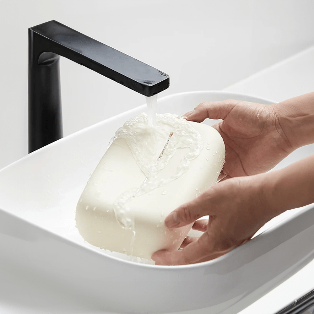 Hjemix | Lys beige myk vevde boksdeksel