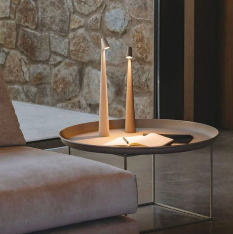 Hjemix | Nordisk Minimalistisk Design Stemningslys | Trådløs | LED | Leselampe | Bordlampe