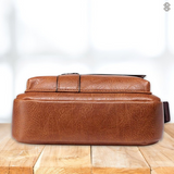 Hjemix | LeatherLux Elegant Skinn Skulderveske | Høy- Kvalitets Design | Praktisk & Stilfull for Hverdag & Kontor