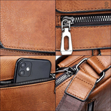Hjemix | LeatherLux Elegant Skinn Skulderveske | Høy- Kvalitets Design | Praktisk & Stilfull for Hverdag & Kontor