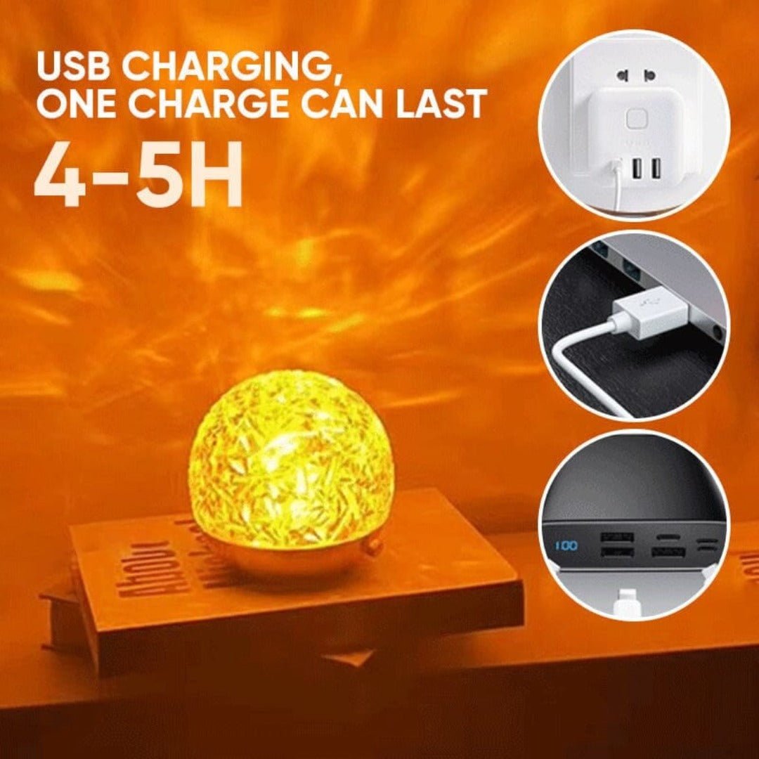 Hjemix | Magiske Bølger | Dynamisk Vannbølgeprojeksjonsstemningslampe