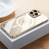Hjemix | Metall Luksus MagSafe Deksel for iPhone Pro Max - Slankt og Stilig Design med Maksimal Beskyttelse