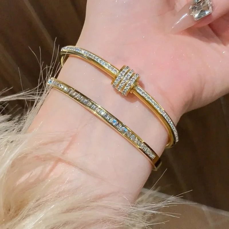 Hjemix | Stål fashion bangle armbånd for kvinner