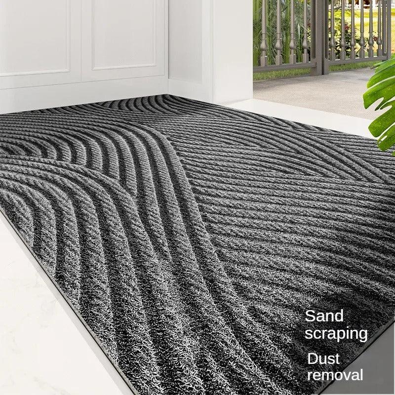 Hjemix | Moderne, nordisk stil PVC dørmatte │ Sklisikker dørmatte for inngangsområdet │ Sandfjernende fotmatte