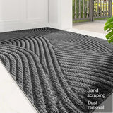 Hjemix | Moderne, nordisk stil PVC dørmatte │ Sklisikker dørmatte for inngangsområdet │ Sandfjernende fotmatte