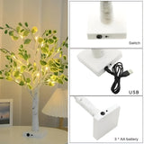 Hjemix | Magisk BrightTree Bordlampe – Elegant Treedesign med Varme LED-Lys