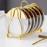 Hjemix | Marmorerte Keramiske Underlag med Stativ