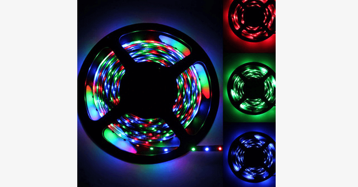 Hjemix | Strip LED Lys – Vanntett Fjernkontroll Vakre Lys