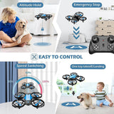 Hjemix | Kamera for Nybegynnere | Flygende RC Quadcopter med Bevegelse og Mobilkontroll