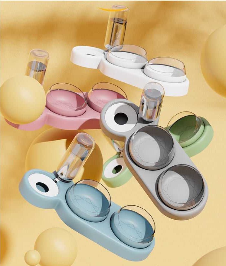 Hjemix | Minimalist Twin-Bowl Kattematfordeler