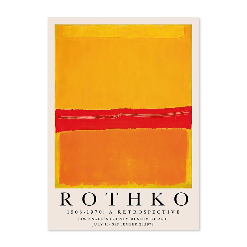 Hjemix | ArtLuxe Moderne Abstrakt Rothko Veggkunst Plakat | Lerret | Minimalistisk Design | Dekor for Stue og Kontor