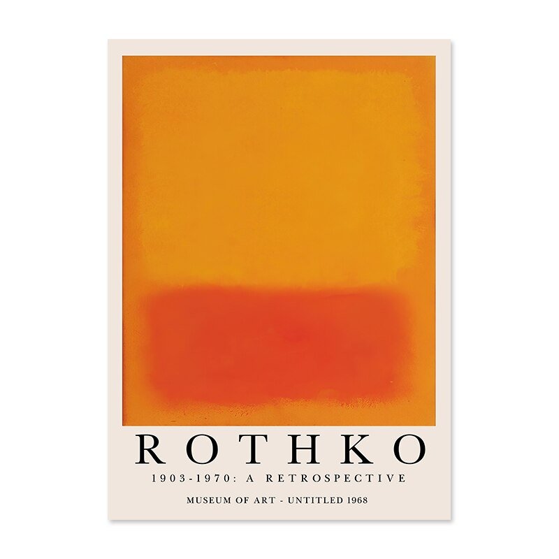 Hjemix | ArtLuxe Moderne Abstrakt Rothko Veggkunst Plakat | Lerret | Minimalistisk Design | Dekor for Stue og Kontor
