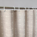 Hjemix | Moderne Jacquard Lin Dusjforheng med Frynser (1 stk) │ For Nordisk Bad Dekorasjon