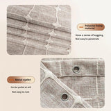 Hjemix | Moderne Jacquard Lin Dusjforheng med Frynser (1 stk) │ For Nordisk Bad Dekorasjon