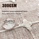 Hjemix | Moderne Jacquard Lin Dusjforheng med Frynser (1 stk) │ For Nordisk Bad Dekorasjon
