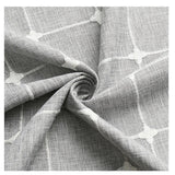 Hjemix | Moderne Jacquard Lin Dusjforheng med Frynser (1 stk) │ For Nordisk Bad Dekorasjon