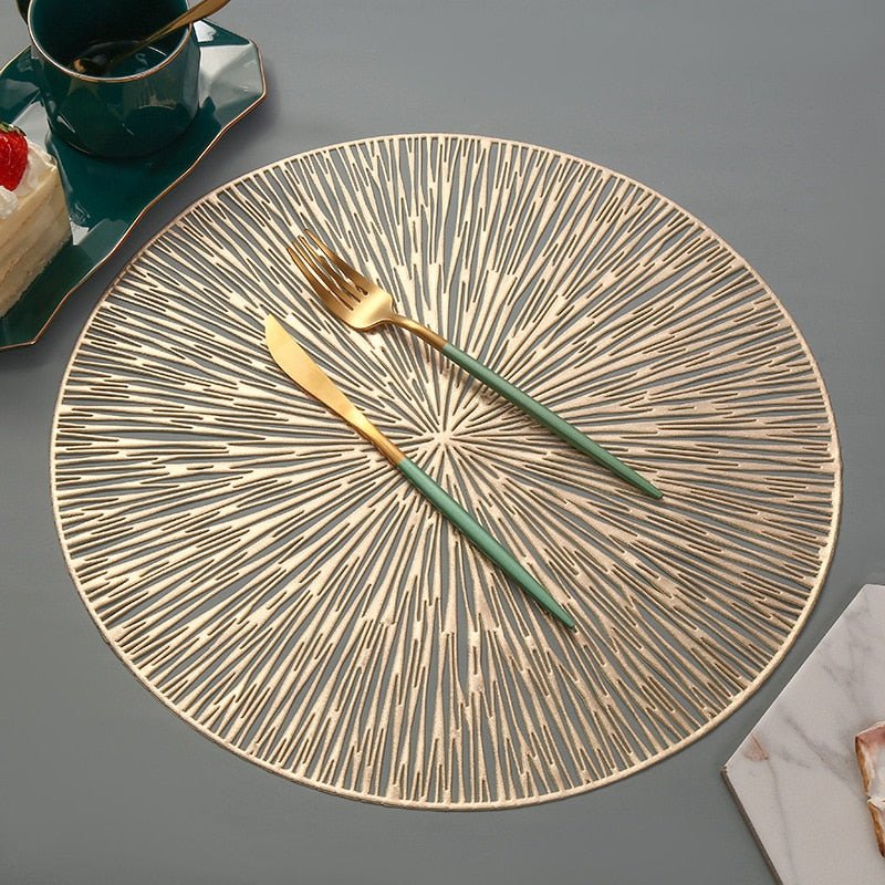 Hjemix | NebulaGlow™ Plassunderlag for Middag | Elegante Bordmatter i Galakse Design | Varmeresistent & Ikke-Sklisikkert Borddekor