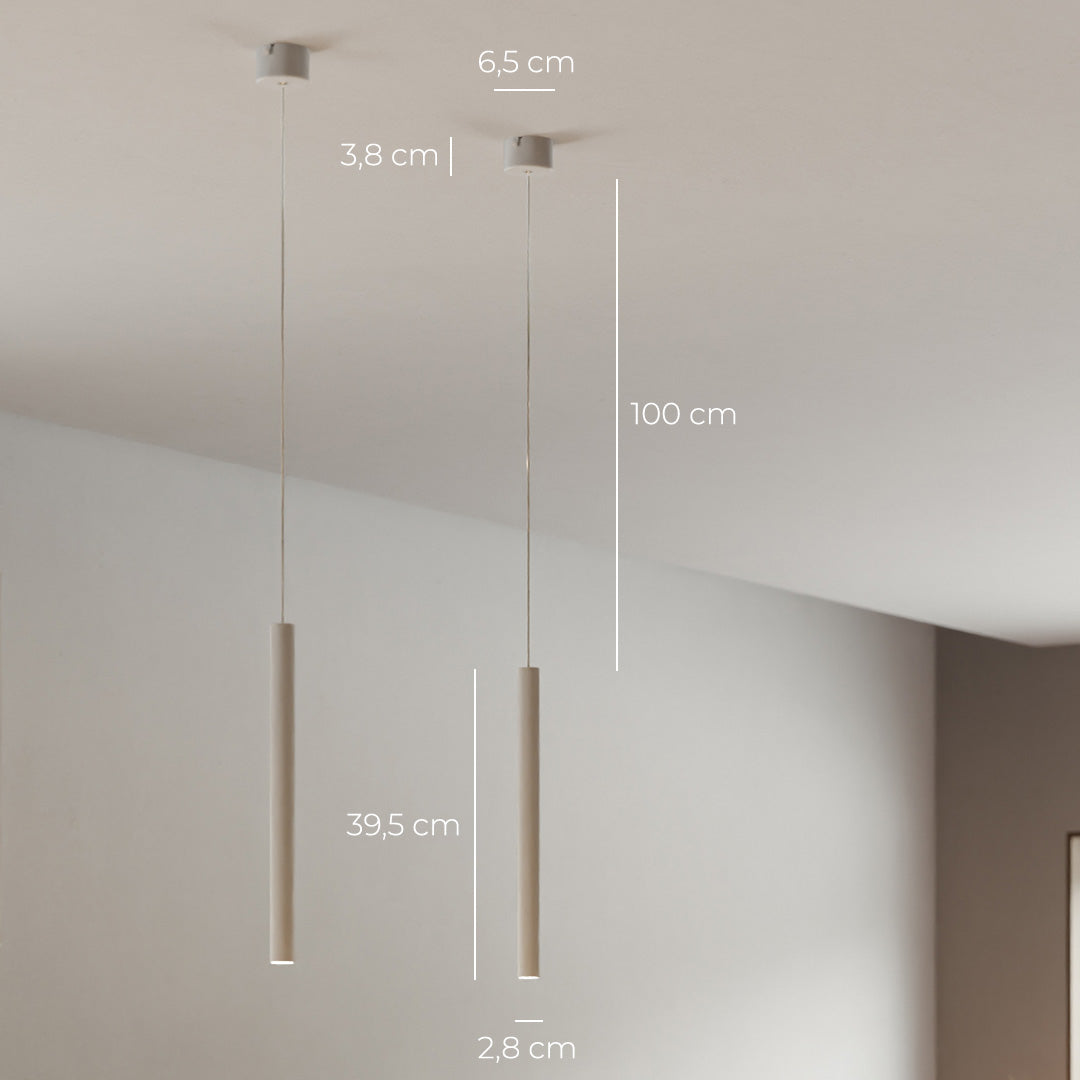 Hjemix | RayAura Minimalistisk LED Pendellampe | Moderne Design | Elegant Taklampe for Stue & Kontor