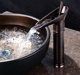 Hjemix | Waterfall Antique Kran Badvask Kran Messing Vaskeblandere