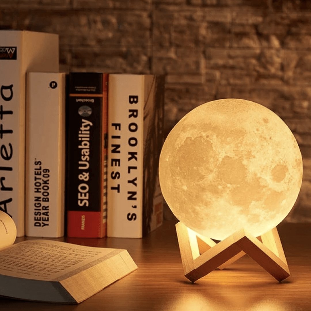 Hjemix | Moon lampe - Lunar - Oppladbar - Berøringskontroll