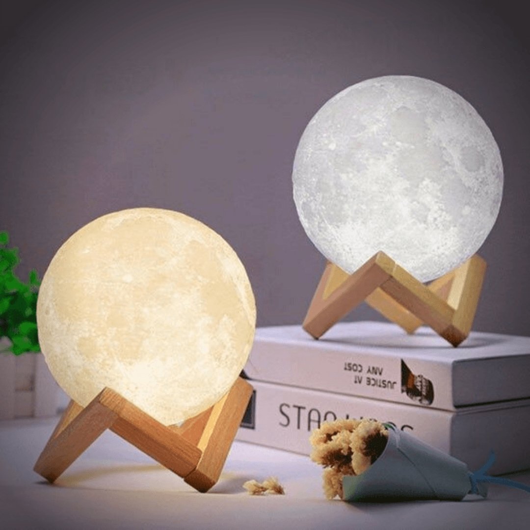 Hjemix | Moon lampe - Lunar - Oppladbar - Berøringskontroll
