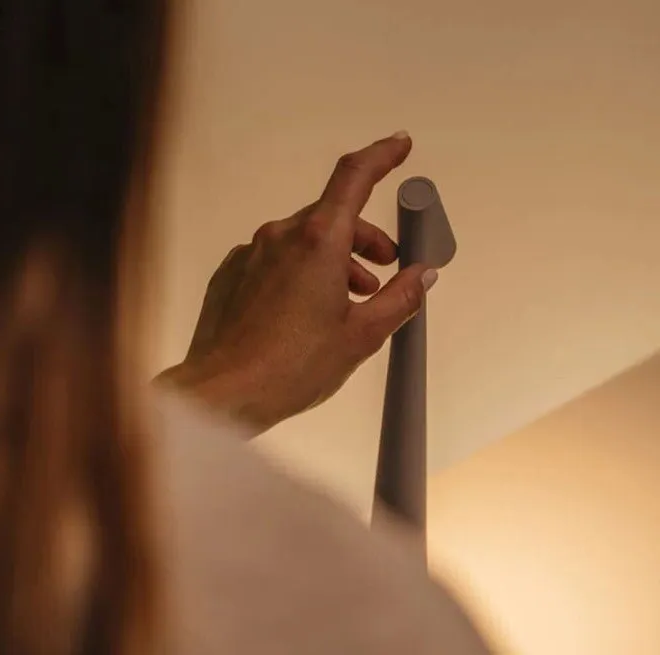 Hjemix | Nordisk minimalistisk design stemningslys | Trådløs | LED | Leselampe | Spise lampe