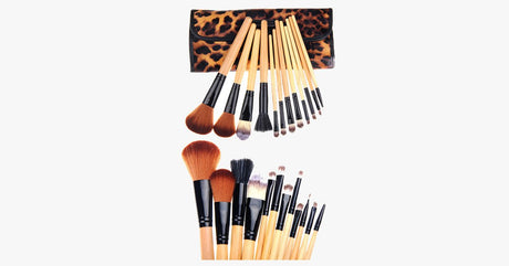 Hjemix | 12-delt leopardhud penselsett