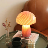Hjemix | Pastellfarget glass sopp bordlampe