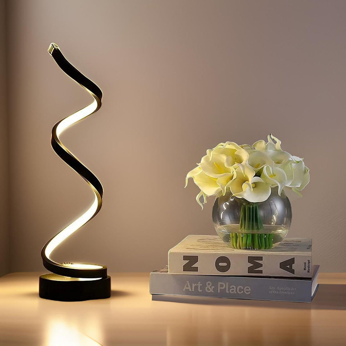 Hjemix | Moderne LED bordlampe med berøringskontroll og varmt lys