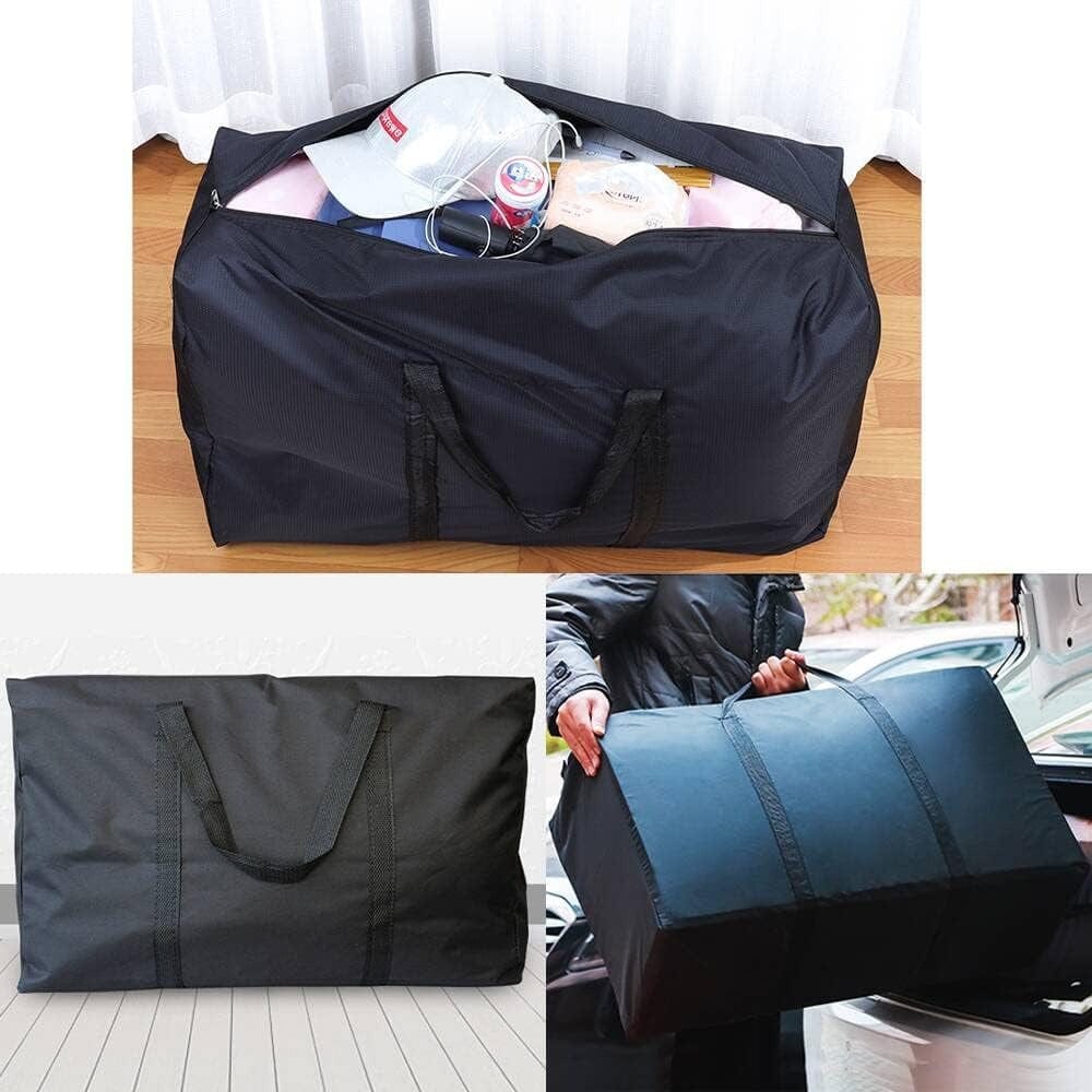 Hjemix | 2 deler stor kapasitet flyttbar bag, med sterke glidelåser og bærehåndtak, oppbevaringsbag for klær, flyttemateriell, plassbesparende oppbevaringsbag organisator, egnet for flytting, reise, pakking
