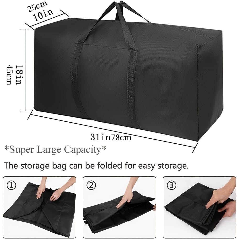 Hjemix | 2 deler stor kapasitet flyttbar bag, med sterke glidelåser og bærehåndtak, oppbevaringsbag for klær, flyttemateriell, plassbesparende oppbevaringsbag organisator, egnet for flytting, reise, pakking