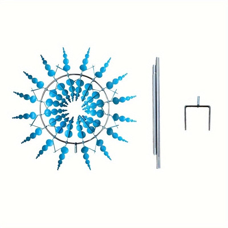 Hjemix | 1 Stykke Magisk Metall Vindmølle, 3D Metall Utendørs Vindsang for Gård og Hage, Unike Metall Kinetiske Vindskulpturer & Vindsang, Vindfanger Metall Utendørs Gress Terrasse Dekorasjon Vindskulptur