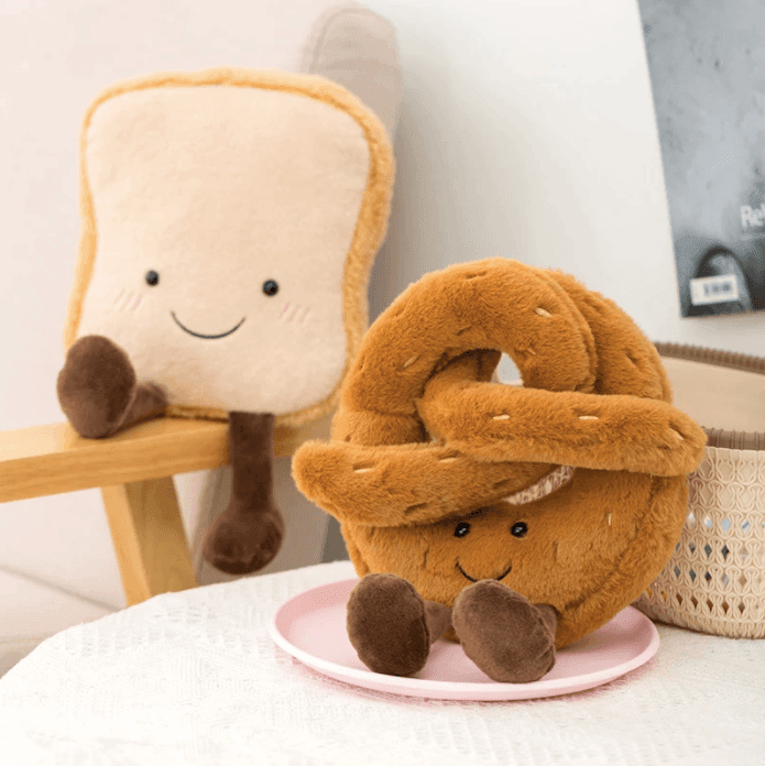 Hjemix | Pretzel Croissant Toast Bread Plush Toy