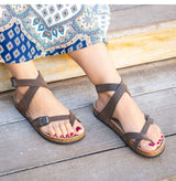 Hjemix | Flate lær sandaler