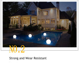 Hjemix | Vanntett LED Hage Ball Lys RGB