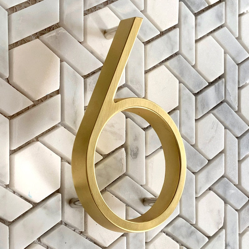Hjemix | Gold Modern House Numbers