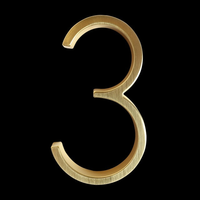 Hjemix | Gold Modern House Numbers