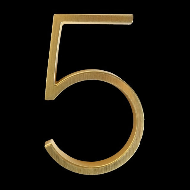 Hjemix | Gold Modern House Numbers