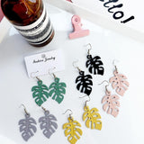 Hjemix | NatureChic Monstera Øredobber | Dangle Stil | Tidøs Smykker