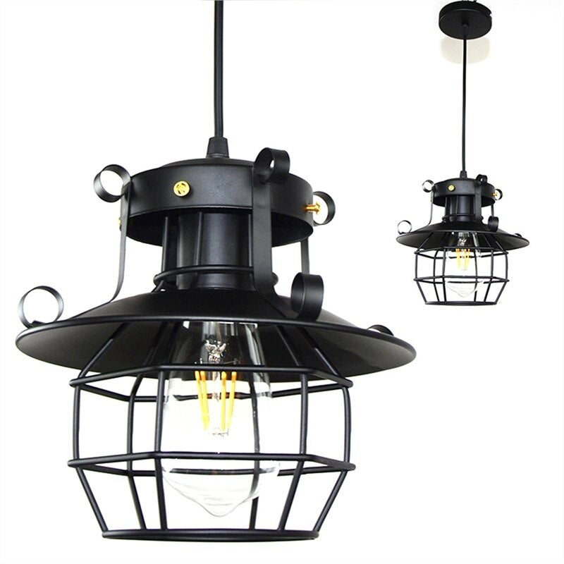 Hjemix | Retro antikk industriell taklampe