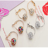 Hjemix | Fashion Østerriksk Krystall Ball Gull/Sølv Øredobber