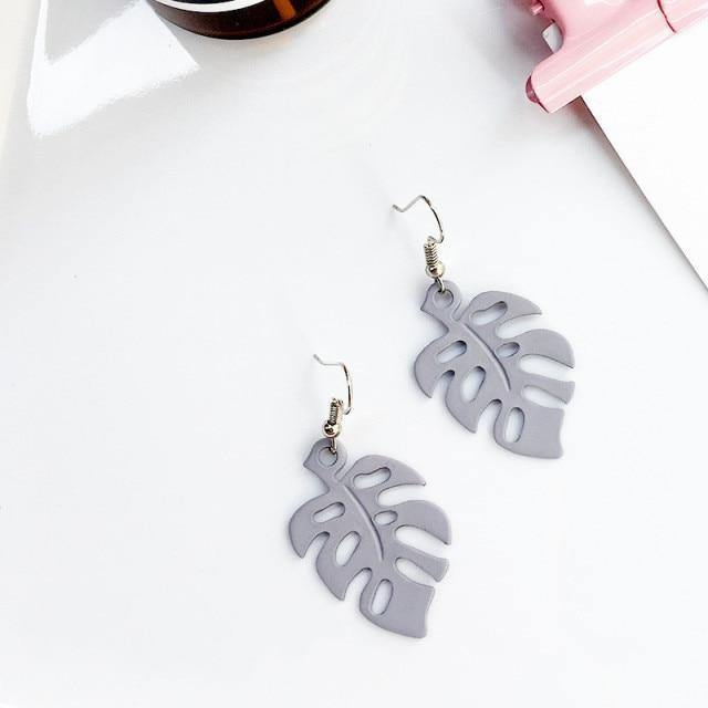 Hjemix | NatureChic Monstera Øredobber | Dangle Stil | Tidøs Smykker