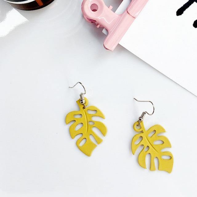 Hjemix | NatureChic Monstera Øredobber | Dangle Stil | Tidøs Smykker
