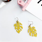 Hjemix | NatureChic Monstera Øredobber | Dangle Stil | Tidøs Smykker