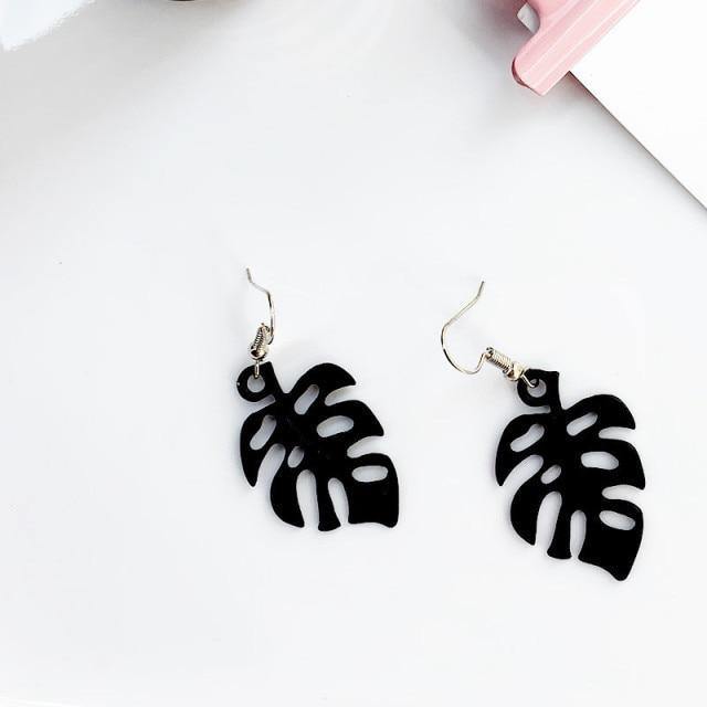 Hjemix | NatureChic Monstera Øredobber | Dangle Stil | Tidøs Smykker