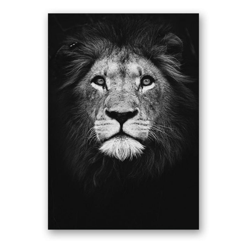 Hjemix | Natur Ville Dyr Afrika Wildlife Svart Hvit - Lerretsveggkunst Maleri