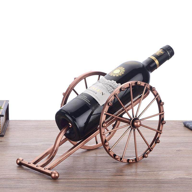 Hjemix | Antique Cannon Wine Bottle Holder