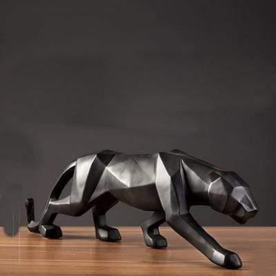 Hjemix | PantheraGeo Geometrisk Skulptur | Moderne Panterfigur | Elegant Dekorasjon for Hjem & Kontor