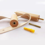 Hjemix | Høy-kvalitets Toalettpapirholder | Eik & Fusk Lær | Minimalistisk Bad Design